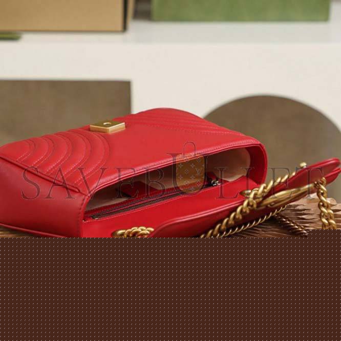 G*u*i    marmont small matelasse shoulder bag 443497 (26*7*15cm)